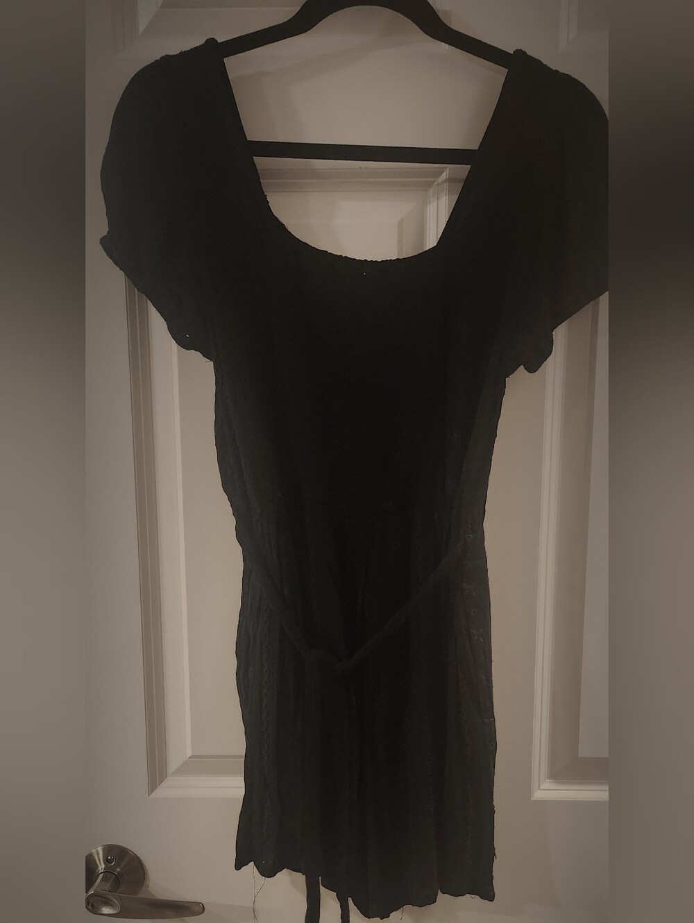 Classic Black Short Sleeve Women's Summer Romper/Dress. Size Medium. - Picture 4 of 8